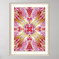 Lilie rosa - Lily pink - mit Rahmen Plakatdrucke
