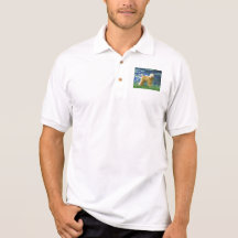 Lilies 5 - Wheaten Terrier (stand) Polo Shirt