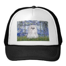 Lilies #6 - Shih tzu (white) Mesh Hats