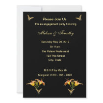 Lilies and Butterflies Personalized Invitation