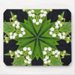 Lilies of the valley mandala mouse mat