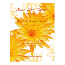Lilies - save the date wedding announcement post card
