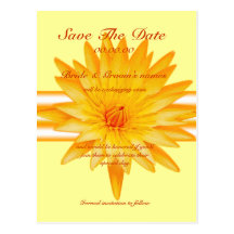 Lilies - save the date wedding announcement postcard