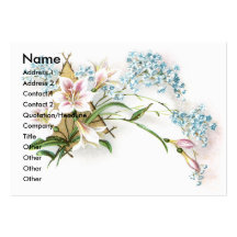 Lilies Victorian Trade Card Business Card
