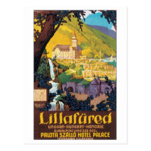 Lillafured Hungarian Travel Poster Postcard