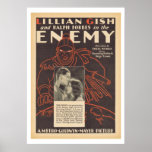 Lillian Gish l'annonce ennemie de film Posters