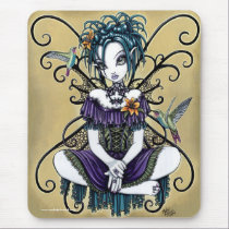 "Lillian" Gothic Hummingbird Fairy Art Mousepad mousepads