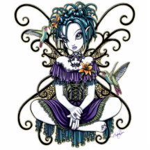 "Lillian" Gothic Hummingbird Fairy Photo Sculpture