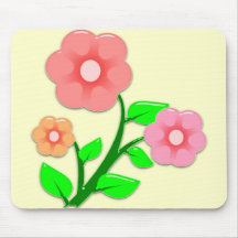 Lillte Cute Pink Flowers Mousepads