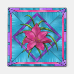 Lilly in Stained Glass Fridge Magnet