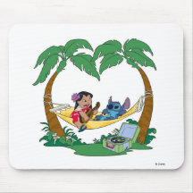 Lilo & Stitch Lilo Stitch on a hammock Mousepad