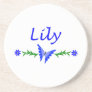 Lily (Blue Butterfly) Beverage Coaster