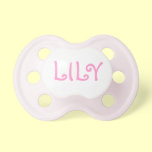 Lily Custom Pink Pacifier Customize able pacifiers