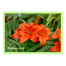 Lily flower - Iridescent orange Tract Cards / Business Card Template