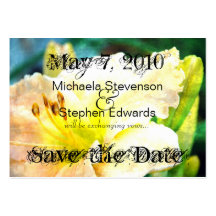 Lily Love Wedding Save the Date Pocket Calendars Business Cards