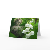 Lily of the Valley Sweet White Bell Flower Bouquet Greeting Card
