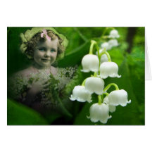 Lily of the Valley Sweet White Bell Flower Bouquet Greeting Card