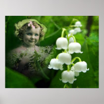 Lily of the Valley Sweet White Bell Flower Bouquet Print