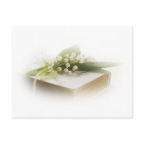 lily of the valley with bible postcards