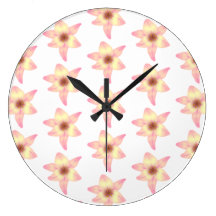 Lily Pattern. Clock