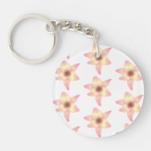 Lily Pattern. Round Acrylic Key Chains
