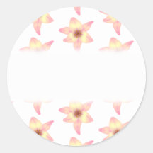 Lily Pattern. Round Sticker