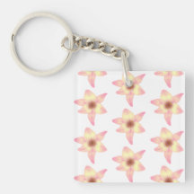 Lily Pattern. Square Acrylic Keychains