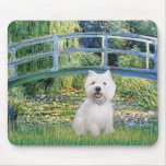 Lily Pond Bridge - Westie 2 Mouse Pads