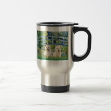 Lily Pond Bridge - Westies (two) Coffee Mug