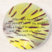 Lily Proverb Coaster