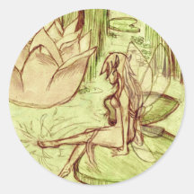 Lilypad Faerie large stickers