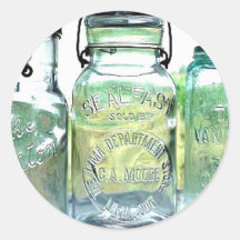 Lima Ohio Fruit Jar Antiques Vintage Mason Jars Round Sticker