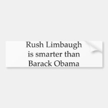 Limbaugh est plus futé qu'Obama Adhésifs Pour Voiture