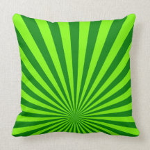 Lime and Green Funky Abstract Art - Pillow