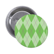 Lime Argyle Button