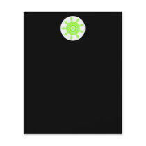 Lime Burst Fractal. Green, black and white. Custom Flyer