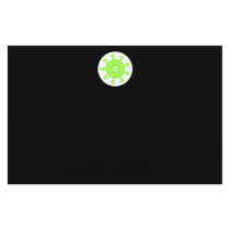 Lime Burst Fractal. Green, black and white. Customized Stationery