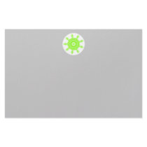 Lime Burst Fractal. Green, grey and white. Custom Stationery