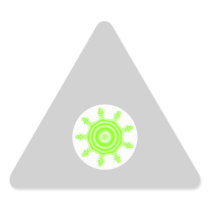 Lime Burst Fractal. Green, grey and white. Stickers