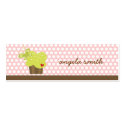 Lime Cupcake & Butterfly Thank You Favour Gift Tag business cards