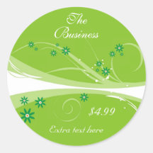 Lime Flowers Stickers