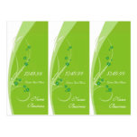Lime Flowers Tags Postcard