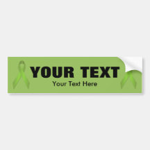 Lime Green Awareness Ribbon Bumper Sticker