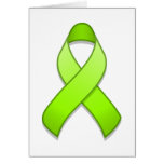 Lime Green Awareness Ribbon Card