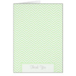 Lime Green Chevron Print Thank You Card