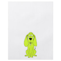 Lime Green Dog. Cute Hound Cartoon. Custom Flyer