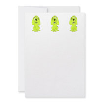 Lime Green Dog. Cute Hound Cartoon. Personalized Invites