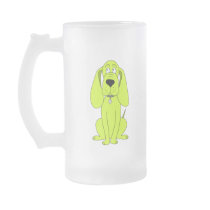 Lime Green Dog. Cute Hound Cartoon. Mug