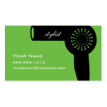 Lime Green Hair Stylist Appointment Biz Card Business Cards