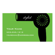 Lime Green Hair Stylist Appointment Biz Card Business Cards